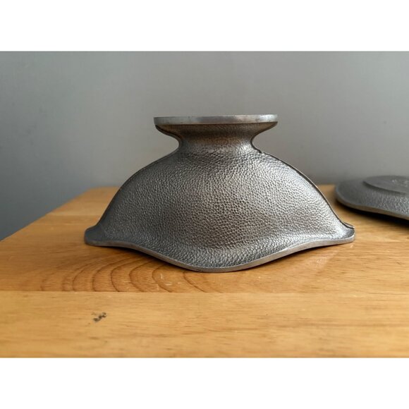 Guardian Service Hammered Aluminum Gravy Boat Matching Drip Plate Underplate - Picture 4 of 11